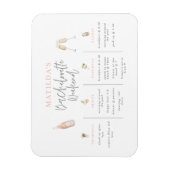 Waterverf drink reisroute naar het weekend van bac magneet (Verticaal)