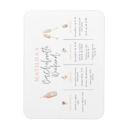 Waterverf drink reisroute naar het weekend van bac magneet