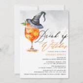 Waterverf Drink Up Witches Spritz Halloween Party Kaart (Voorkant)