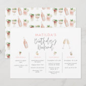 Waterverf drink vakantieweekendroute (Voorkant / Achterkant)