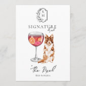 Waterverf | Drink van de Bride & Groom Signature Menu (Achterkant)