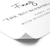 Waterverf | Drink van de Bride & Groom Signature Poster (Hoek)