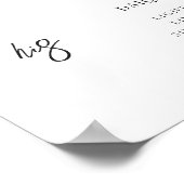 Waterverf | Drink van de Bride & Groom Signature Poster (Hoek)