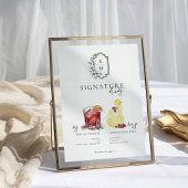 Waterverf | Drink van de Bride & Groom Signature Poster