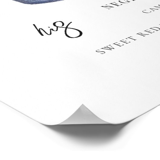 Waterverf | Drink van de Bride & Groom Signature Poster (Hoek)