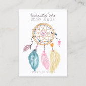 Waterverf droamcatcher - juwelen oorscherm visitekaartje (Voorkant)