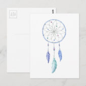 Waterverf Drocatcher met 3 Veters Briefkaart (Voorkant / Achterkant)