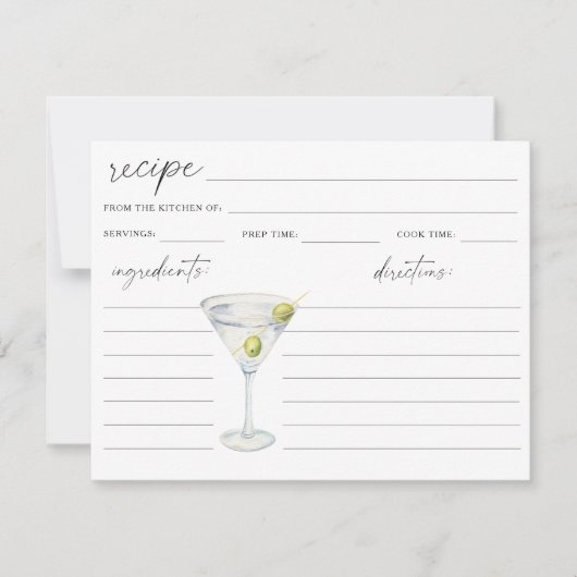 waterverf droge martini Bruidsrecept (Voorkant)