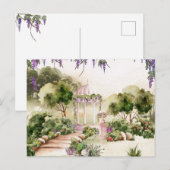 Waterverf Dromerige groene tuin elegant Briefkaart (Voorkant / Achterkant)