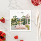 Waterverf Dromerige groene tuin elegant Servet (Insitu)