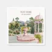 Waterverf Dromerige groene tuin elegant Servet (Voorkant)