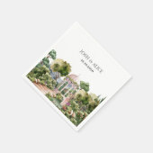 Waterverf Dromerige groene tuin elegant Servet (Hoek)