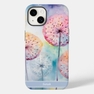 Waterverf dromerige paardenbloemen gepersonaliseer Case-Mate iPhone 14 hoesje