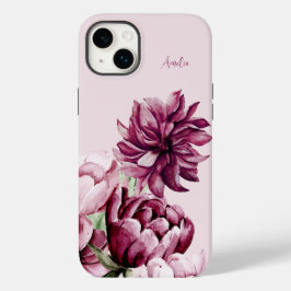 Waterverf dromerige pioenen Bord roze gepersonalis Case-Mate iPhone 14 Plus Hoesje