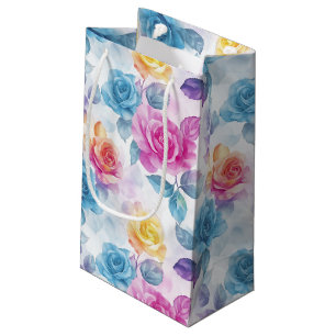 Waterverf Dromerige Roos Gift Bag Klein Cadeauzakje