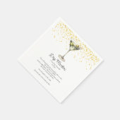 Waterverf Droog Martini Aangepast Cocktailrecept Servet (Hoek)