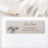 Waterverf droogbloemen etiket (Insitu)