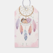 waterverf droomcatcher babyshower cadeaulabel (Achterkant)