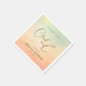 Waterverf Droomrijke Zonsondergang Wolk 9 Bruidsdo Servet (Hoek)