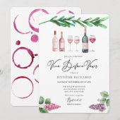 Waterverf | Druiven | Modern Vrijgezellenfeest Kaart (Voorkant / Achterkant)