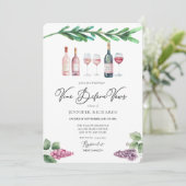 Waterverf | Druiven | Modern Vrijgezellenfeest Kaart (Staand voorkant)