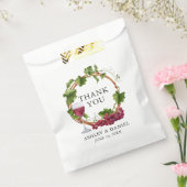 Waterverf druiven Wreath Weddenschap Hartelijk dan Bedankzakje (Gezegeld)