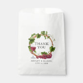 Waterverf druiven Wreath Weddenschap Hartelijk dan Bedankzakje (Voorkant)