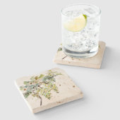  Waterverf druivenwijn Stenen Onderzetter (Zijkant)