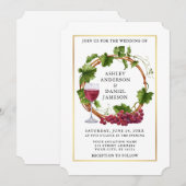 Waterverf Druivenwouden met goudweddenschap Kaart (Voorkant / Achterkant)