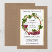 Waterverf Druivenwouden met grote kraftweddenschap Kaart (Voorkant / Achterkant)