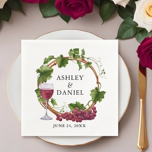 Waterverf Druivenwouden - Wreatwweddenschap Servet