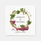 Waterverf Druivenwouden - Wreatwweddenschap Servet (Voorkant)