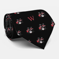 Waterverf Drumstel Jazzmuziek Monogram Zwart