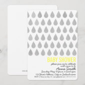 Waterverf druplets Baby shower Kaart (Voorkant / Achterkant)