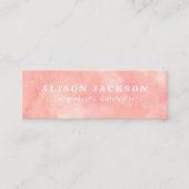 Waterverf druppelroze productverdeler mini visitekaartje (Voorkant)