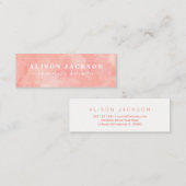 Waterverf druppelroze productverdeler mini visitekaartje (Voorkant / Achterkant)