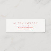 Waterverf druppelroze productverdeler mini visitekaartje (Achterkant)