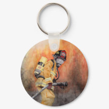 Waterverf dubbelzijdig foto- en tekstbrandweerappa