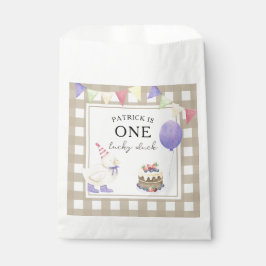 Waterverf Duck 1e verjaardag Bedankzakje