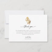 Waterverf Duck Baby shower Dank u kaart (Voorkant)