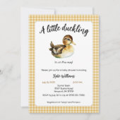Waterverf Duck Baby shower Uitnodigen Kaart (Voorkant)
