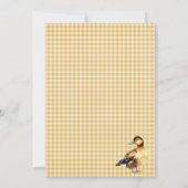 Waterverf Duck Baby shower Uitnodigen Kaart (Achterkant)