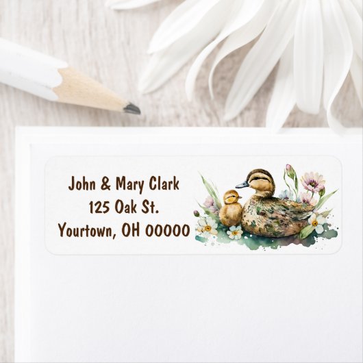 Waterverf Duck en Ducking Etiket (Insitu)