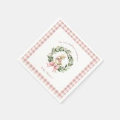 Waterverf Duck Krans Baby shower Roze servetten (Hoek)