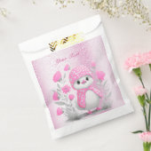 Waterverf Duck Roze Bloemen Favor Bag Bedankzakje (Gezegeld)