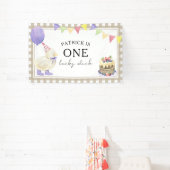 Waterverf DUCKLING 1e verjaardag Welkom Spandoek (Insitu)