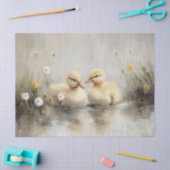 Waterverf Ducklings Paardebloem Bloemen Decoupage Tissuepapier (Craft)