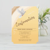 Waterverf duif bevestiging uitnodiging (Staand voorkant)