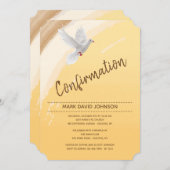 Waterverf duif bevestiging uitnodiging (Voorkant / Achterkant)