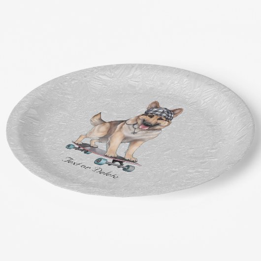 Waterverf Duitse herder papier Bord (Gekanteld)